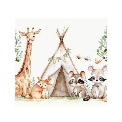 Detské stropné svietidlo KIDS ROOM 1xE27/60W/230V pr. 40 cm zvieratká