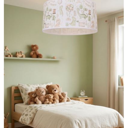 Detské stropné svietidlo KIDS ROOM 1xE27/60W/230V priemer 40 cm dinosaurus