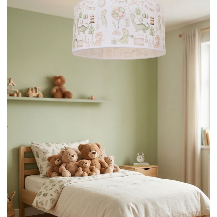 Detské stropné svietidlo KIDS ROOM 1xE27/60W/230V priemer 40 cm dinosaurus