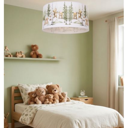 Detské stropné svietidlo KIDS ROOM 1xE27/60W/230V priemer 40 cm zvieratká