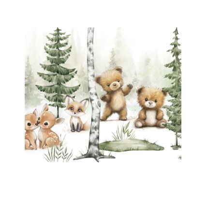 Detské stropné svietidlo KIDS ROOM 1xE27/60W/230V priemer 40 cm zvieratká