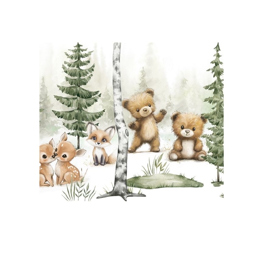 Detské stropné svietidlo KIDS ROOM 1xE27/60W/230V priemer 40 cm zvieratká