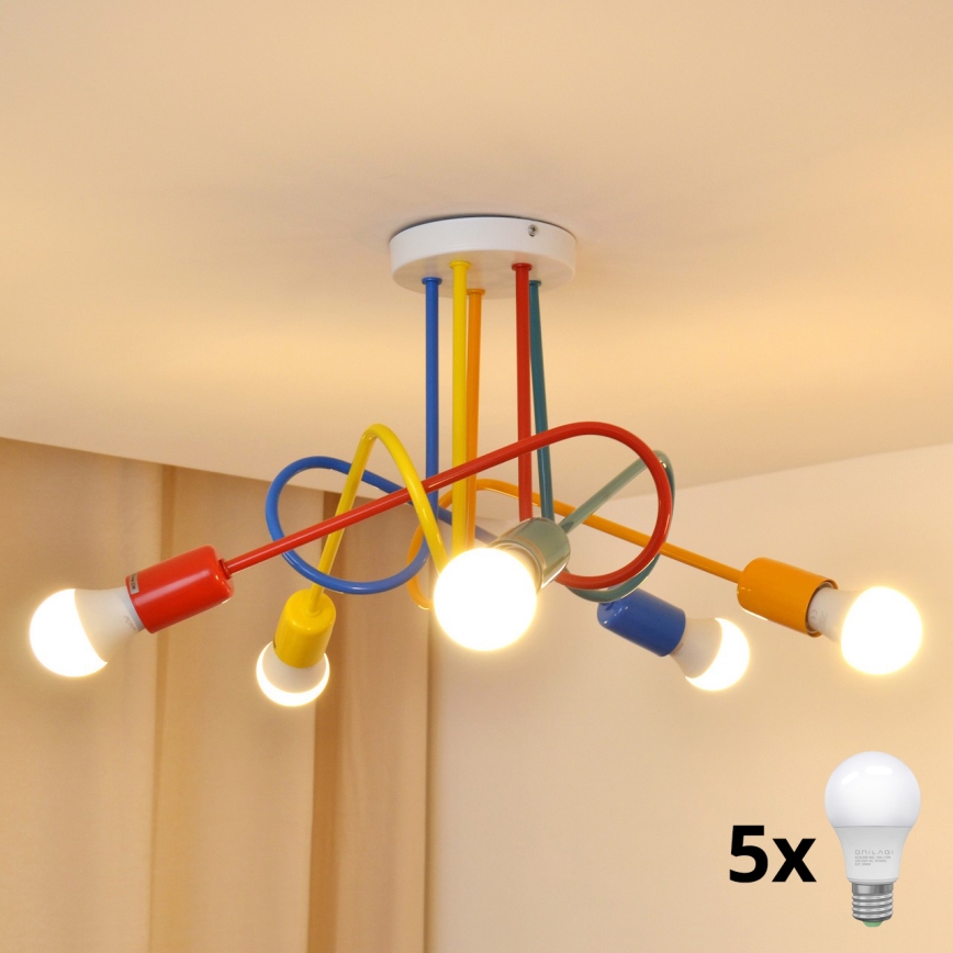 Detské stropné svietidlo OXFORD 5xE27/60W/230V