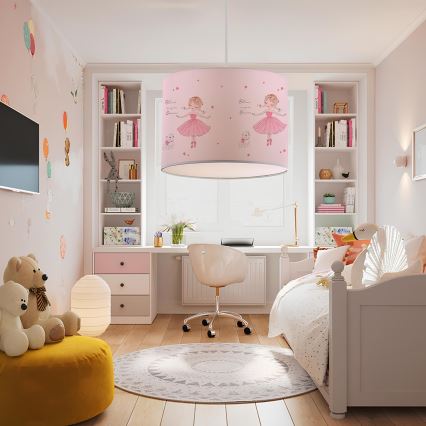 Detský luster CANDY 1xE27/40W/230V ružový