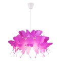 Detský luster FARFALLA 1xE27/60W/230V ružový