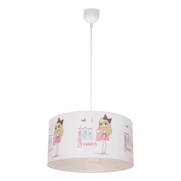 Detský luster GIRLS VIBES 1xE27/60W/230V priemer 40 cm Milujem módu