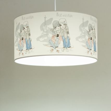 Detský luster GIRLS VIBES 1xE27/60W/230V, priemer 40 cm, Paris