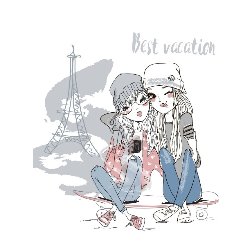 Detský luster GIRLS VIBES 1xE27/60W/230V, priemer 40 cm, Paris