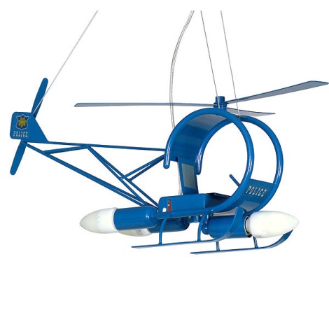 Detský luster helikoptéra - modrá