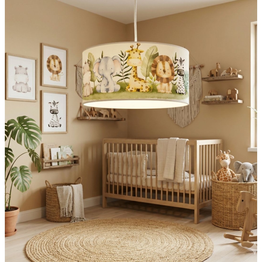 Detský luster KIDS ROOM 1xE27/60W/230V pr. 40 cm džungľa