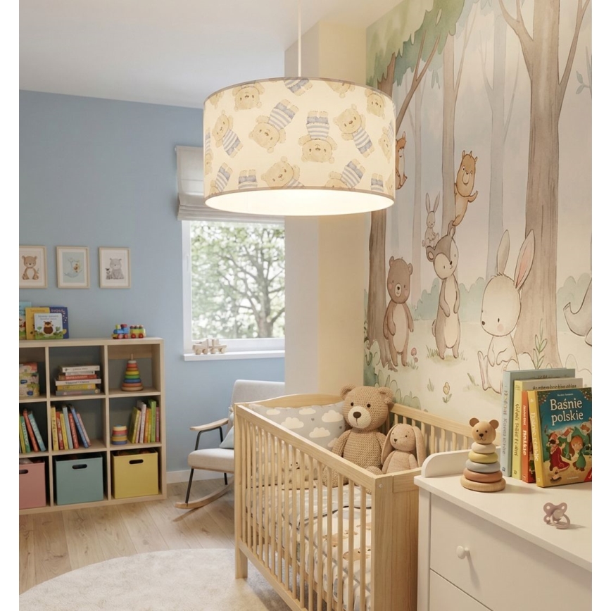 Detský luster KIDS ROOM 1xE27/60W/230V pr. 40 cm medvedík