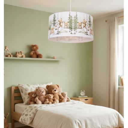 Detský luster KIDS ROOM 1xE27/60W/230V, priemer 40 cm, motív zvieratiek
