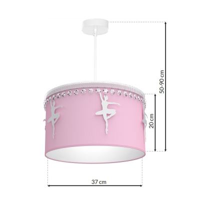 Detský luster na lanku BALETNICA 1xE27/60W/230V