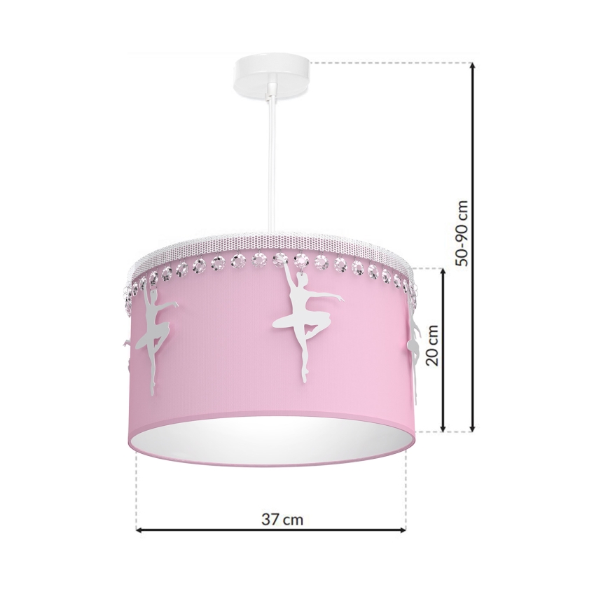 Detský luster na lanku BALETNICA 1xE27/60W/230V