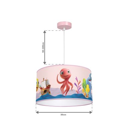 Detský luster na lanku OCTOPUS 1xE27/60W/230V