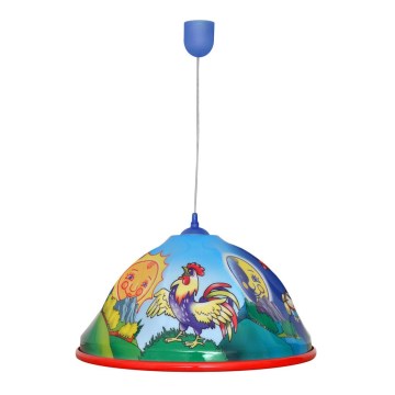 Detský luster na lanku ROOSTER 1xE27/15W/230V