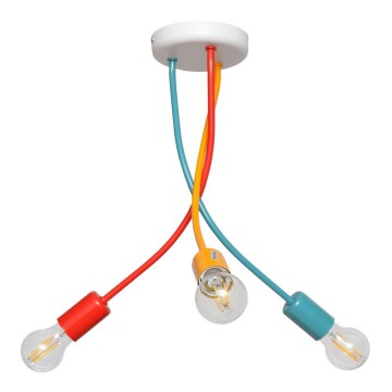 Detský luster na tyči HARVARD 3xE27/15W/230V