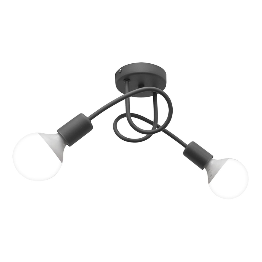 Detský prisadený luster OXFORD 2xE27/15W/230V šedá