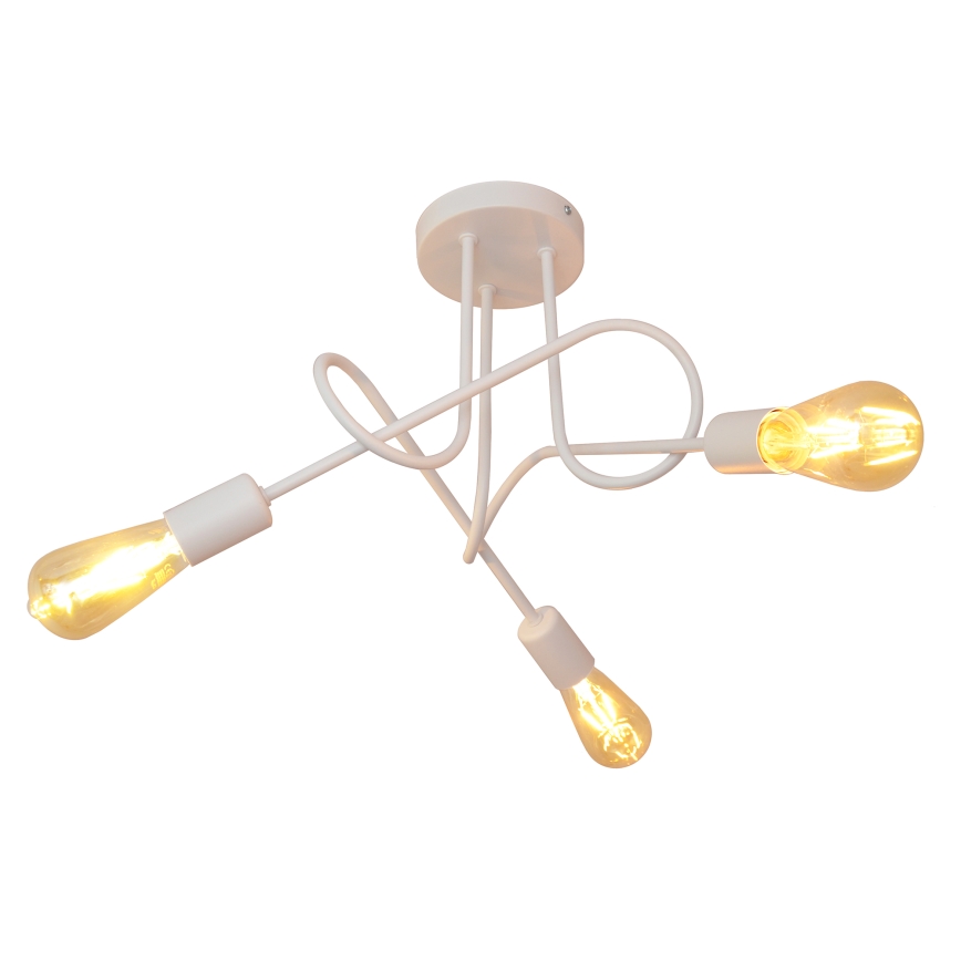 Detský prisadený luster OXFORD 3xE27/15W/230V biela