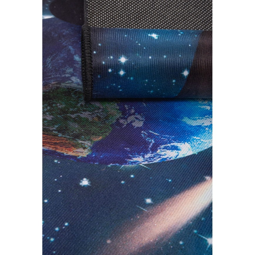 Detský protišmykový koberec PRINT 3D 120x160 cm planéty/pestrofarebný