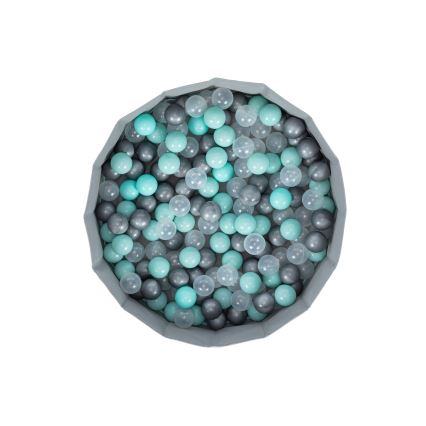 Detský suchý bazén s loptičkami pr. 80 cm modrá/sivá