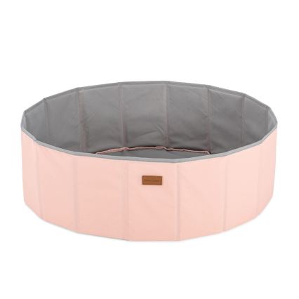 Detský suchý bazén s loptičkami pr. 80 cm ružová/šedá