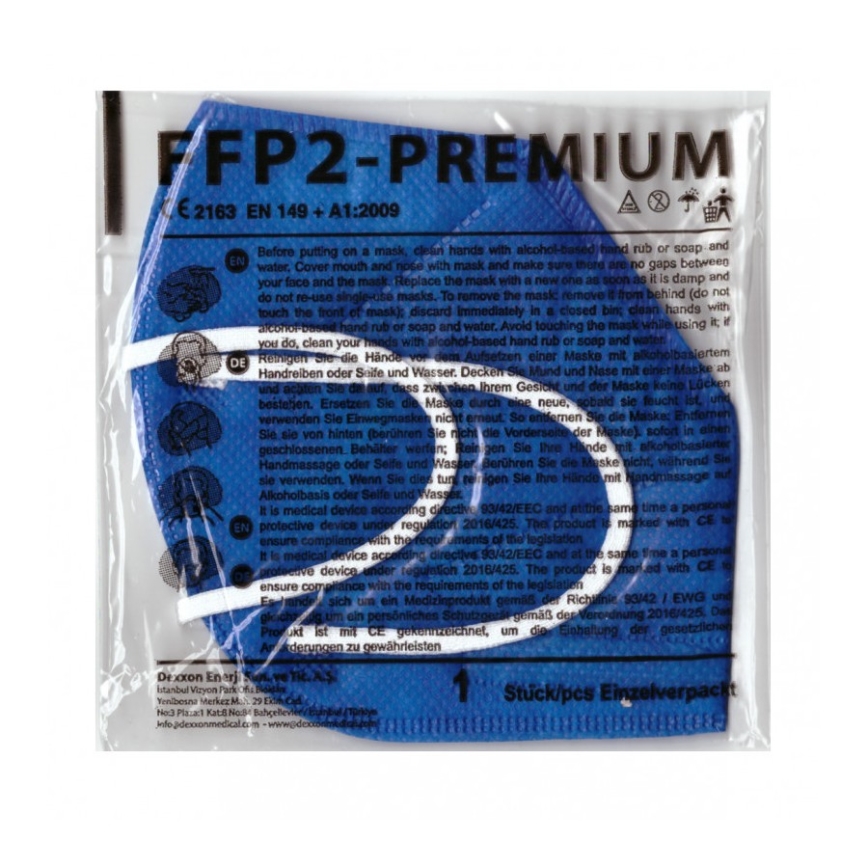 DEXXON MEDICAL Respirátor FFP2 NR Deep blue 100ks