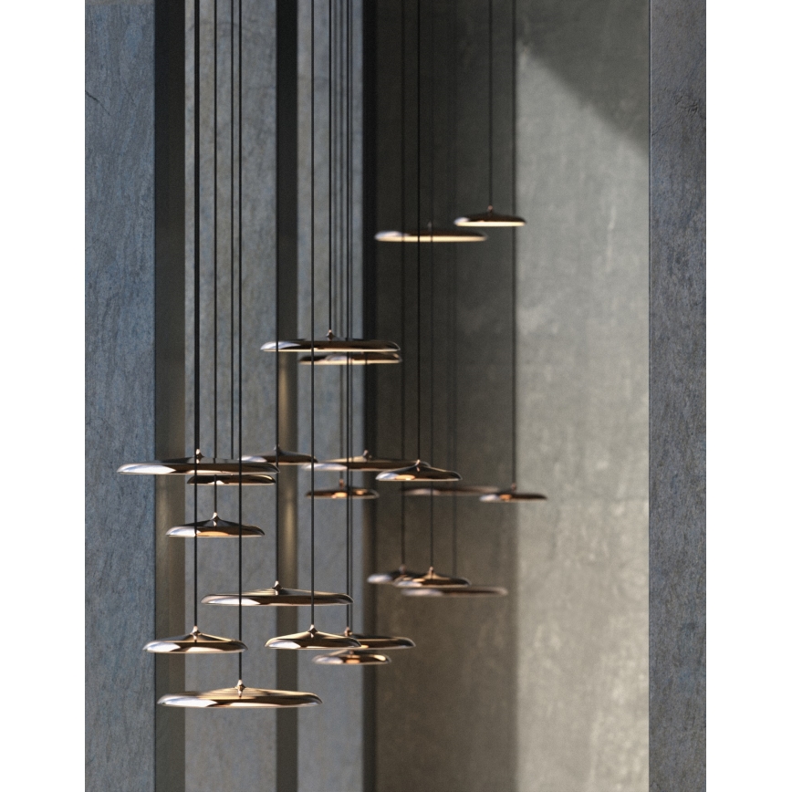 DFTP by Nordlux - LED Stmievateľný luster na lanku ARTIST LED/14W/230V pr. 25 cm medená