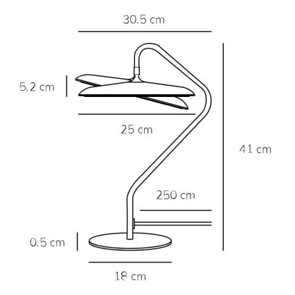 DFTP by Nordlux - LED stolná lampa ARTIST LED/15W/230V čierna