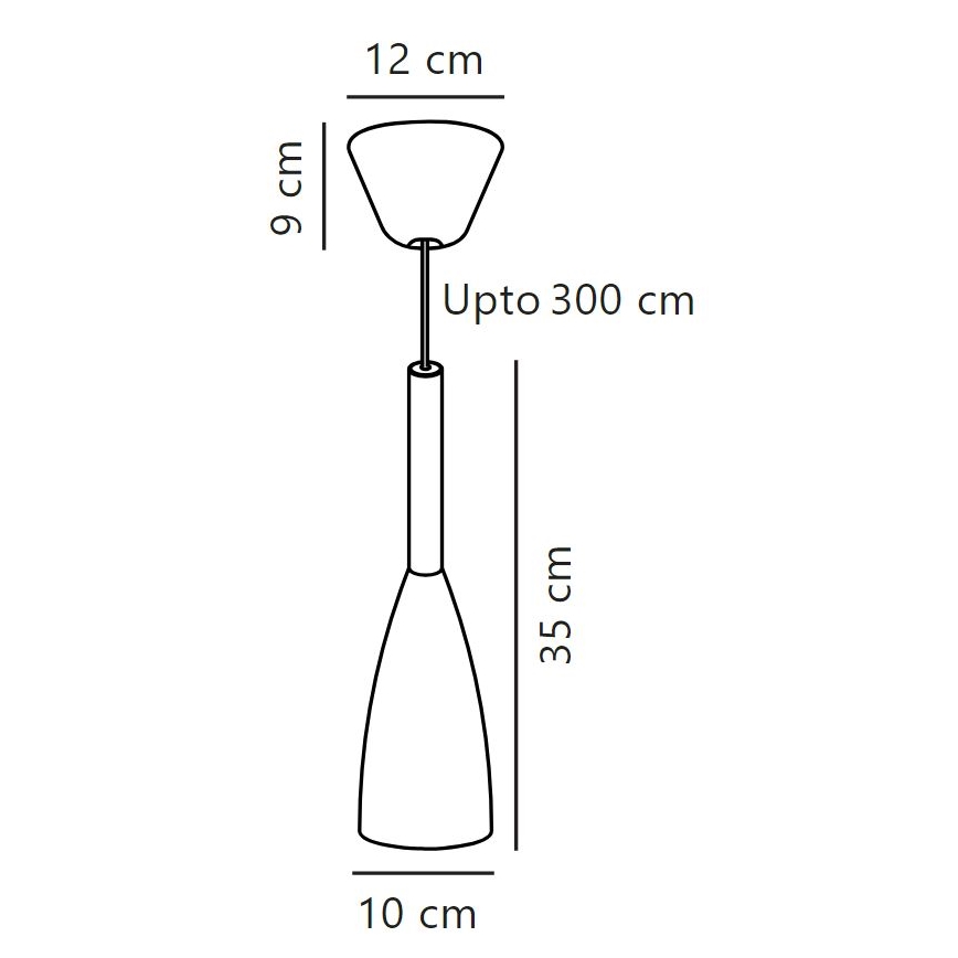 DFTP by Nordlux - Luster na lanku PURE 1xE27/40W/230V pr. 10 cm čierna/orech