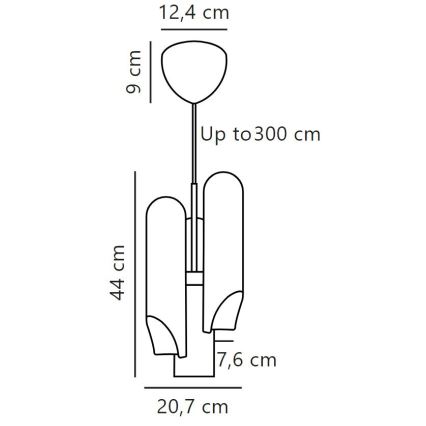 DFTP by Nordlux - Luster na lanku ROCHELLE 3xGU10/15W/230V