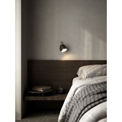 DFTP by Nordlux - Nástenné bodové svietidlo s USB portem ANGLE 1xGU10/25W/230V čierna