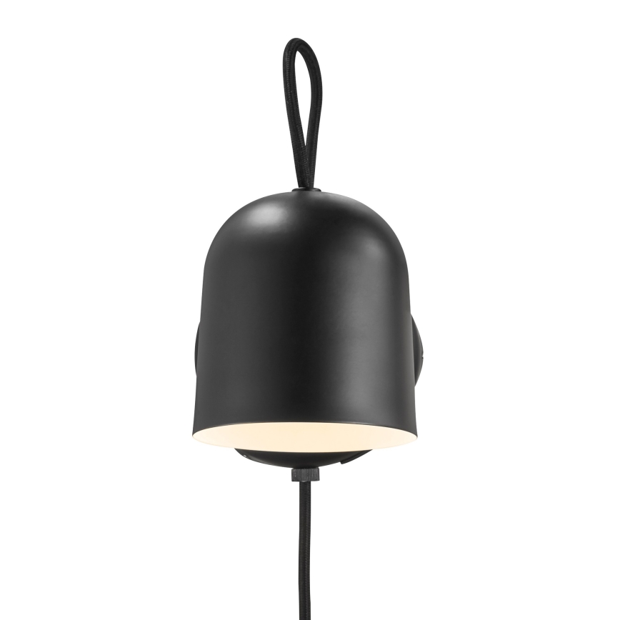 DFTP by Nordlux - Nástenné bodové svietidlo s USB portem ANGLE 1xGU10/25W/230V čierna