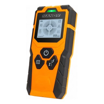 Digitálny multifunkčný detektor 9V 1x6LR61 IP54 oranžový