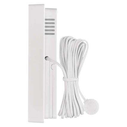 Digitálny teplomer s vlhkomerom, napájanie 2× AAA, biely