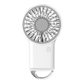 Dobíjací kompaktný vreckový ventilátor 3 W / 5 V, 300 mAh, biely