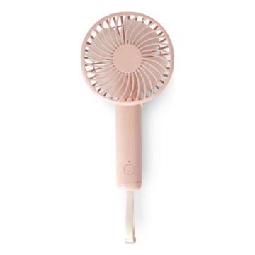 Dobíjateľný vreckový ventilátor 5W/5V 1200 mAh ružový