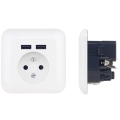 Domová zásuvka s USB FRENCH 250V/16A