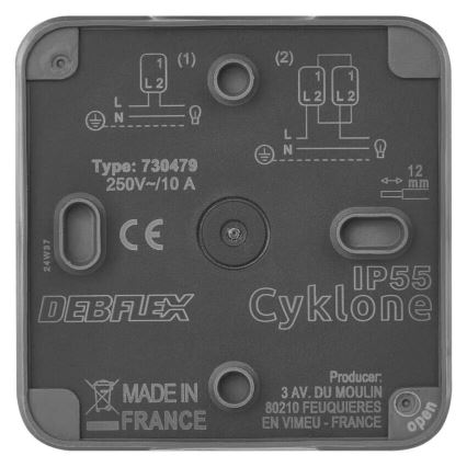Domový striedavý spínač 250 V/10 A IP55