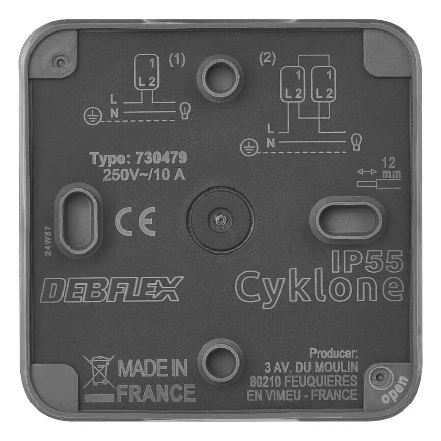 Domový striedavý spínač 250 V/10 A IP55