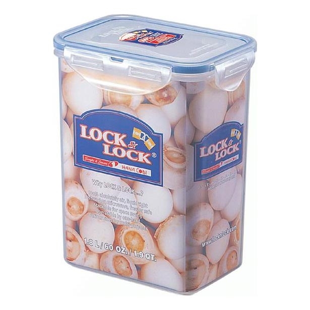 Dóza na potraviny LOCK 1,8 l modrá/číra
