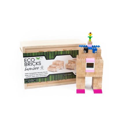 Drevená stavebnica ECO BRICKS 145 ks