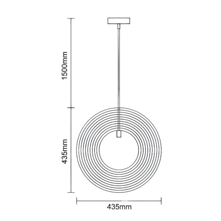 Drevený luster na lane 1xE27/60W/230V pr. 43,5 cm masív/dyha/buk/kaučukovník