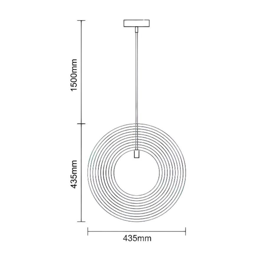 Drevený luster na lanku 1xE27/60W/230V pr. 43,5 cm masív/dyha/kaučukovník