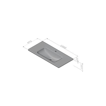 Dřevojas - Kúpeľňová skrinka s umývadlom BANO 100x47 cm tmavý dub/biela