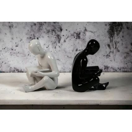 Držiak na knihy 17,5x13x14 cm čierna/biela