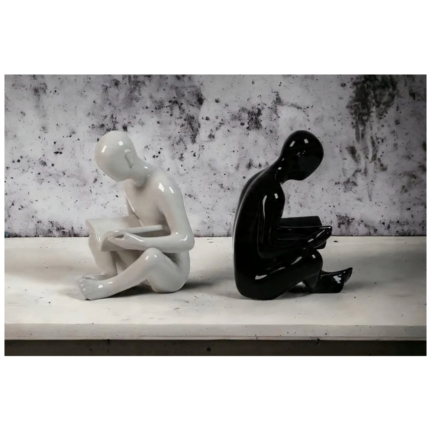 Držiak na knihy 17,5x13x14 cm čierna/biela