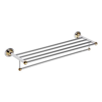 Držiak na uteráky 66,5x12 cm strieborný/zlatý