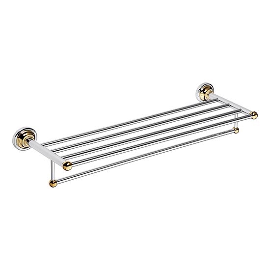 Držiak na uteráky 66,5x12 cm strieborný/zlatý