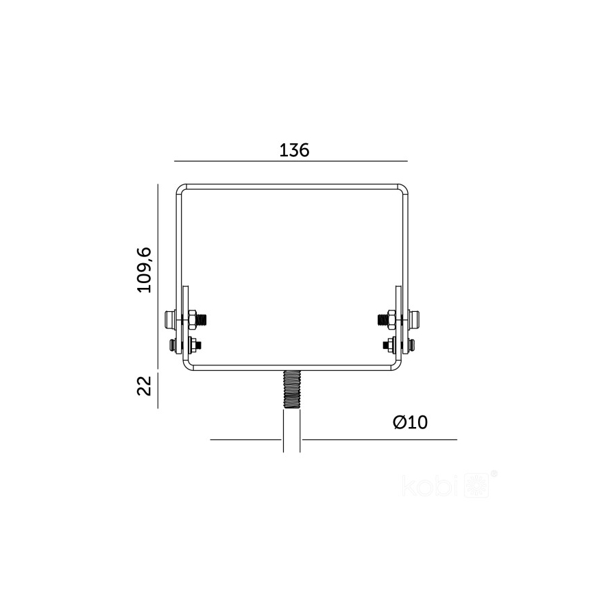 Držiak pre priemyselné svietidlo HIGHBAY, čierny